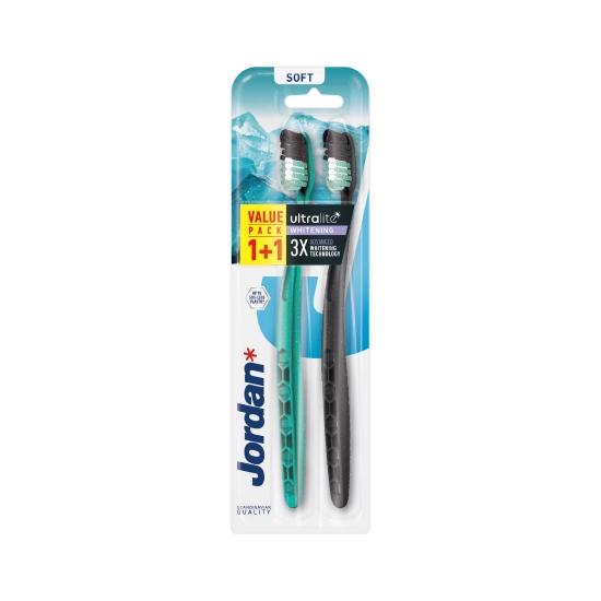 JORDAN Ultralite Szczoteczka do zębów White Soft - 2 sztuki