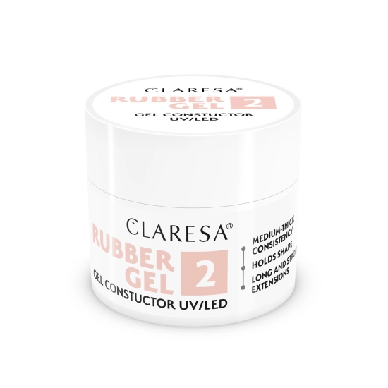 CLARESA Rubber Gel Żel do budowania i przedłużania paznokci 02 - 12 g