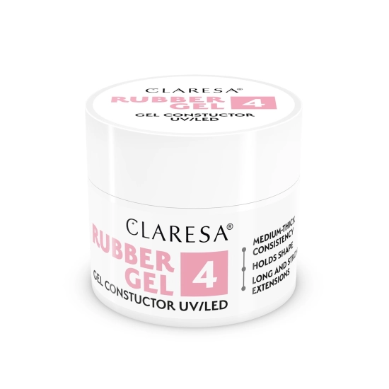 CLARESA Rubber Gel Żel do budowania i przedłużania paznokci 04 - 12 g