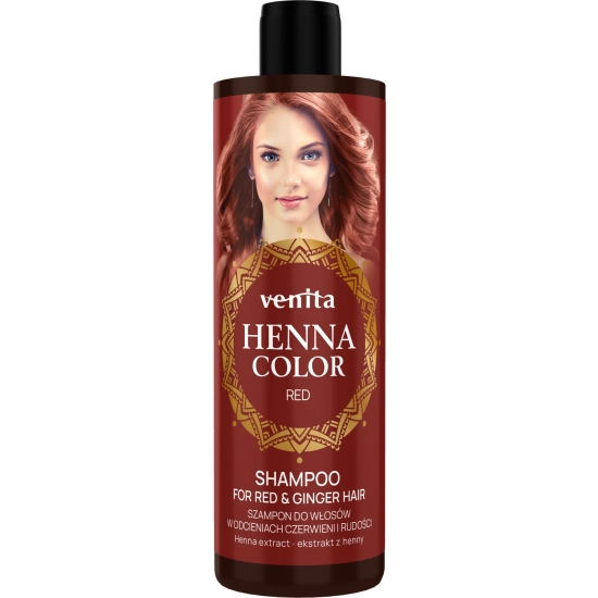 VENITA Henna Color Szampon do włosów w odcieniach czerwonych i rudości - Red 300ml