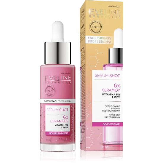 EVELINE Face Therapy Professional Serum Shot odbudowujące barierę  hydrolipidową - 6x Ceramidy 30 ml