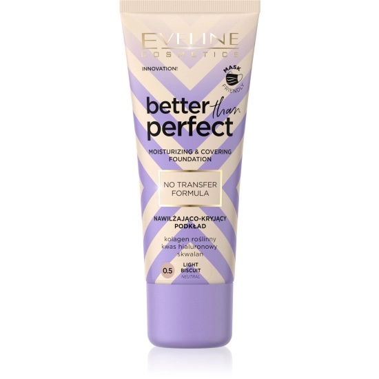 EVELINE Better Than Perfect Podkład nawilżająco-kryjący nr 0.5 Light Biscuit (neutral) 30 ml