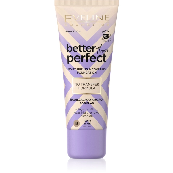EVELINE Better Than Perfect Podkład nawilżająco-kryjący nr 1.5 Ivory Beige (neutral) 30 ml