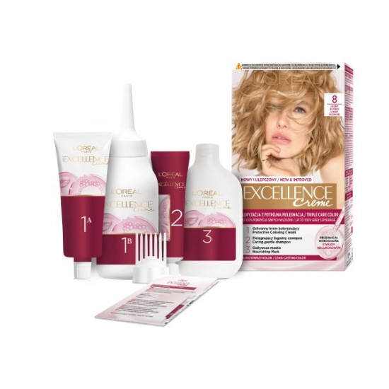 LOREAL Excellence Creme Farba do włosów  8.0 Jasny blond