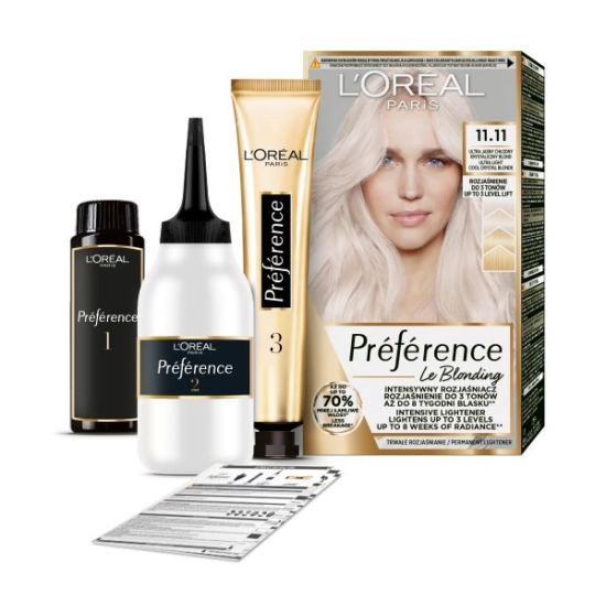 LOREAL Preference Recital 11.11 Bardzo bardzo jasny chłodny kryształowy blond