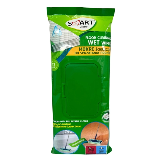 SMART Clean Mokre ściereczki do sprzątania podłóg 12 sztuk