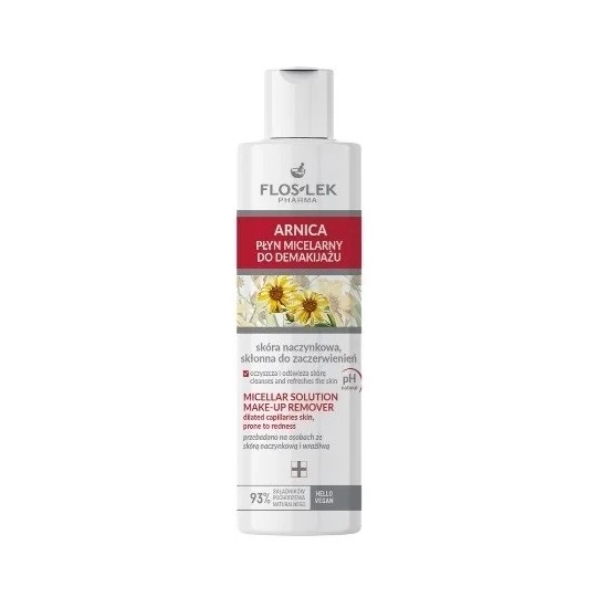 FLOSLEK Arnica Płyn micelarny do demakijażu skóry naczynkowej 225 ml