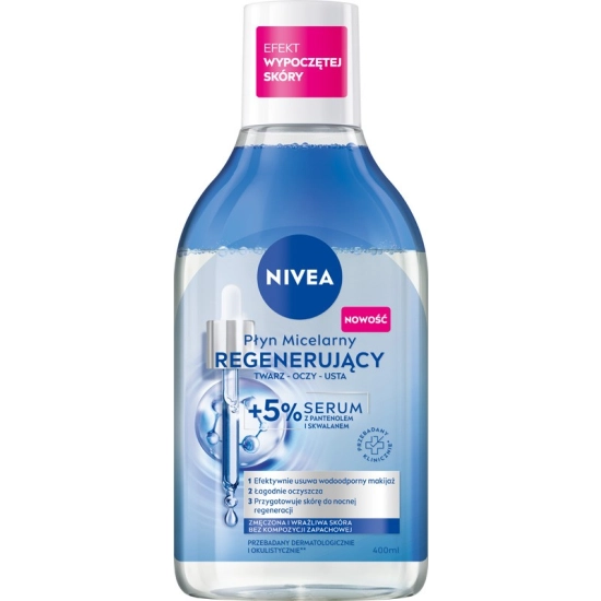 NIVEA Płyn micelarny regenerujący twarz-oczy-usta + 5% serum  400ml
