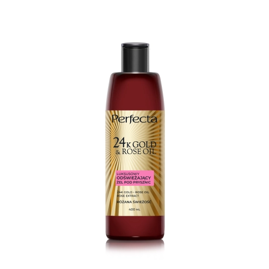 PERFECTA 24K Gold&Rose Oil Luksusowy odświeżający żel pod prysznic 400 ml