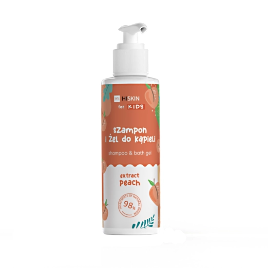 HISKIN for Kids Szampon i żel do kąpieli 2w1 - Extract Peach 280 ml