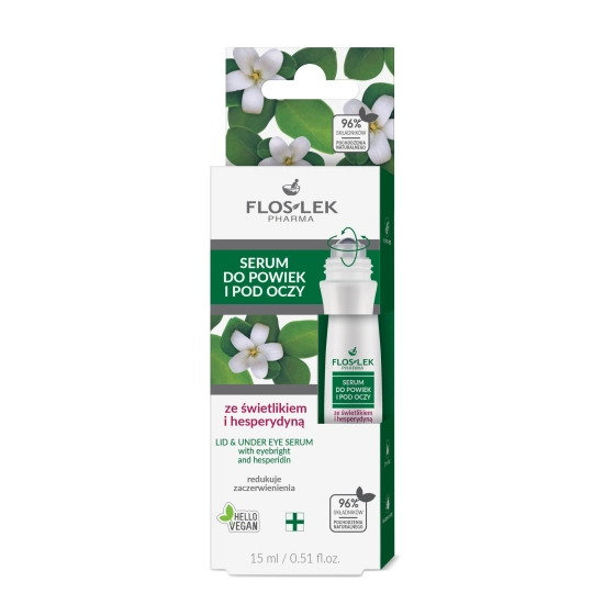 FLOSLEK Oczy Serum do powiek i pod oczy - ze świetlikiem i hesperydyną 15 ml