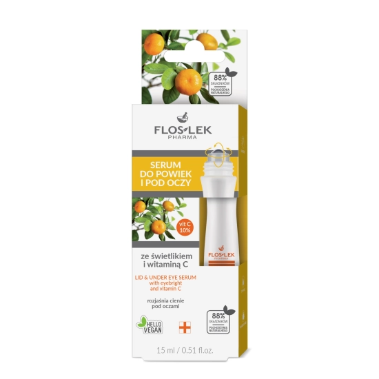 FLOSLEK Oczy Serum do powiek i pod oczy ze świetlikiem i witaminą C 15 ml