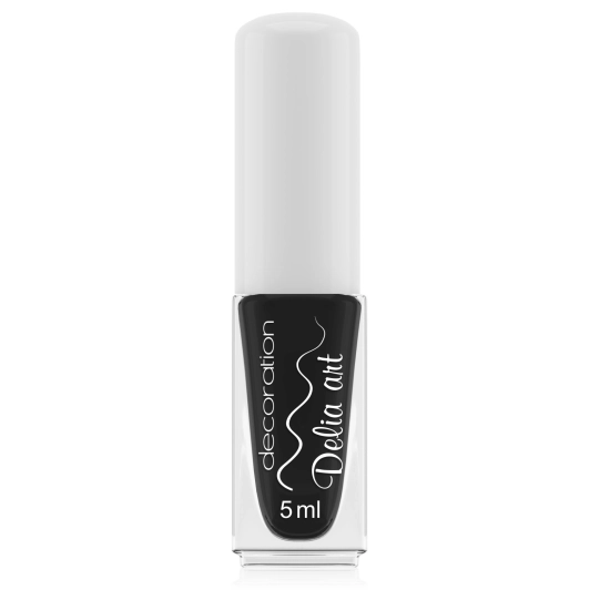 DELIA Art Lakier do zdobień czarny 5 ml