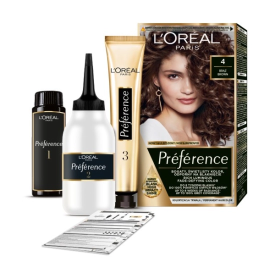 Loreal  Preference Recital  Farba do włosów 4  Brąz