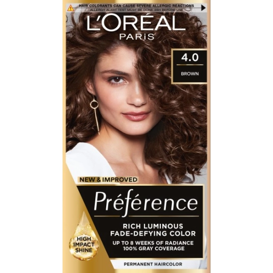 Loreal  Preference Recital  Farba do włosów 4  Brąz