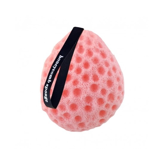 ECARLA Gąbka różowa Plaster miodu do mycia ciała na mokro 10 cm - delikatny peeling