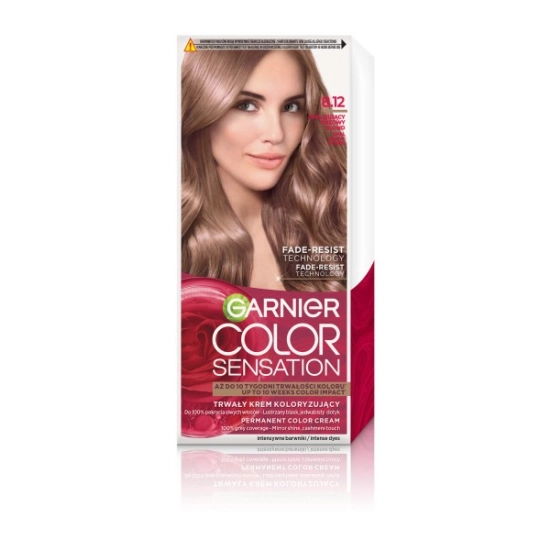 GARNIER Color Sensation Krem koloryzujący nr 8.12 - Opalizujący Różowy Blond 1op.