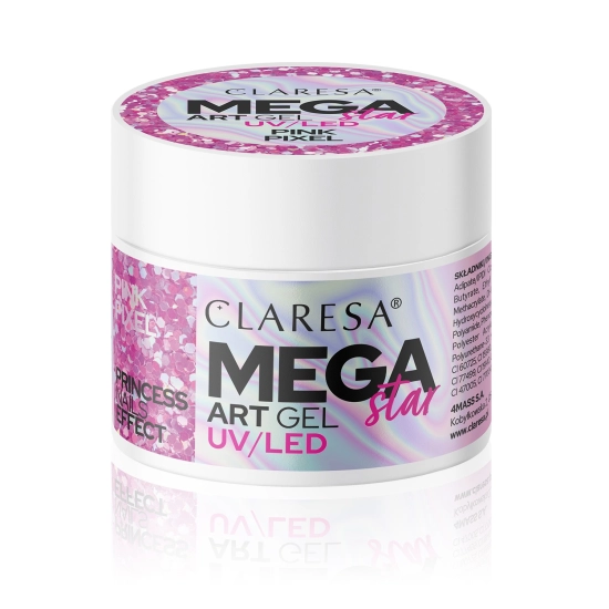 CLARESA N Żel do zdobień - Megastar Pink Pixel 10 g