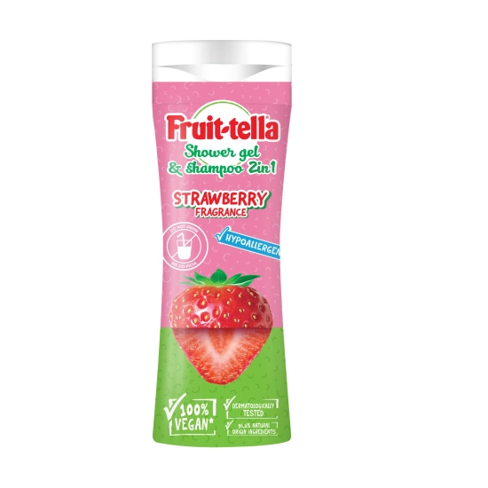 FRUIT-TELLA Żel pod prysznic i szampon 2w1 Truskawka 300 ml
