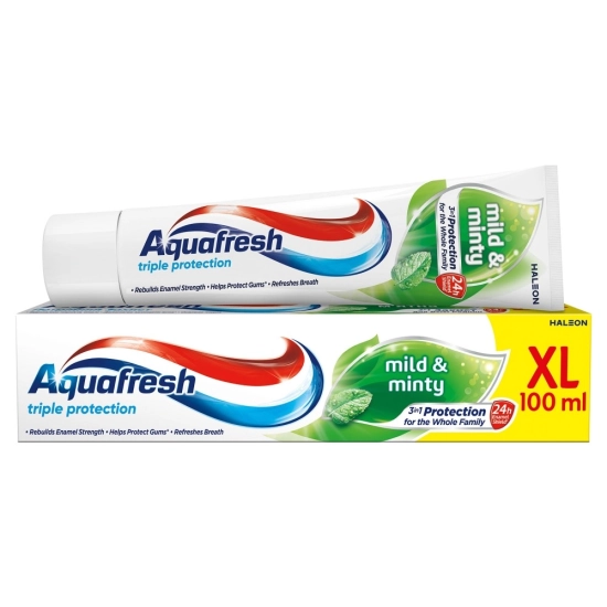 Pasta do zębów AQUAFRESH Mild & Minty 100 ml – 24-godzinna ochrona!