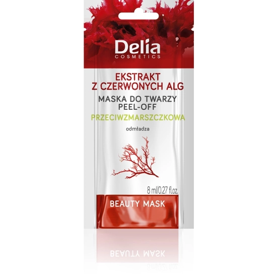 BEAUTY MASK - Maseczka d/twa - RED ALGAE EXTRACT - PEEL OFF p/zmarszcz. saszetka  eurozawieszka 8ml
