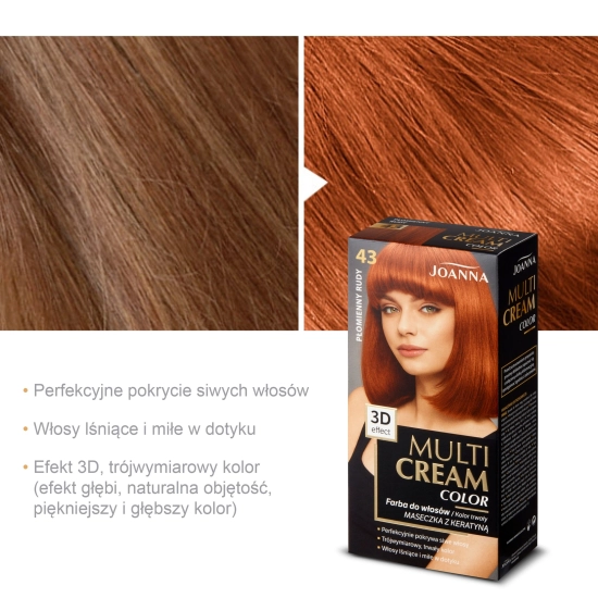 JOANNA MULTI CREAM Farba 43 Płomienny rudy
