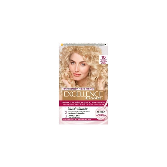 LOREAL Excellence Creme Farba do włosów 10 Bardzo Jasny Blond