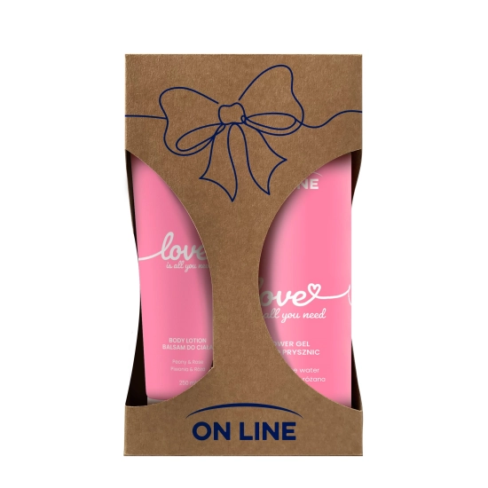 ON LINE Zestaw prezentowy Love Is All You Need (Żel pod prysznic 500ml + Balsam do ciała 250ml)