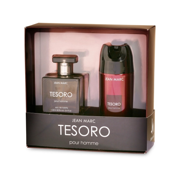 JEAN MARC Tesoro Zestaw prezentowy męski - woda toaletowa 100 ml + dezodorant 150 ml
