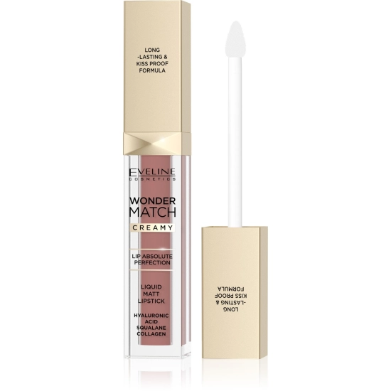 EVELINE Matowa Pomadka w płynie Wonder Match Creamy nr 09 - Dream Nude 6.8 ml