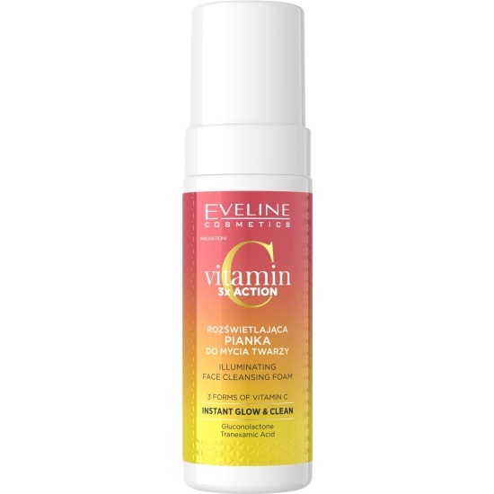 EVELINE Vitamin C 3xAction Rozświetlająca Pianka do mycia twarzy 150 ml