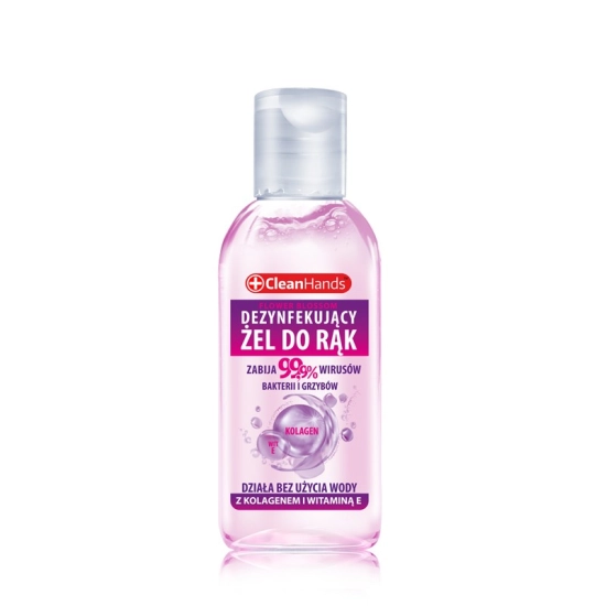 CLEAN HANDS Żel dezynfekujący do rąk - z Kolagenem i Witaminą E 50 ml