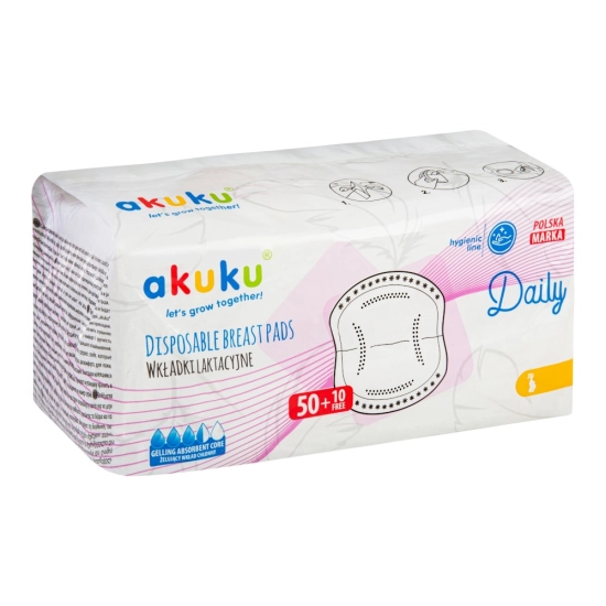 AKUKU Wkładki laktacyjne Daily (a0160) 1 op. - 60 szt