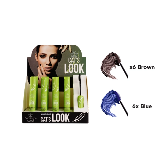 CONSTANCE CARROLL Zestaw Mascara 12xCat's 6xBlue+6xBrown (11+1)
