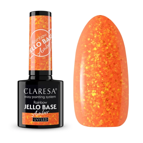 CLARESA N Rainbow Lakier do paznokci hybrydowy - Jello Base Amber