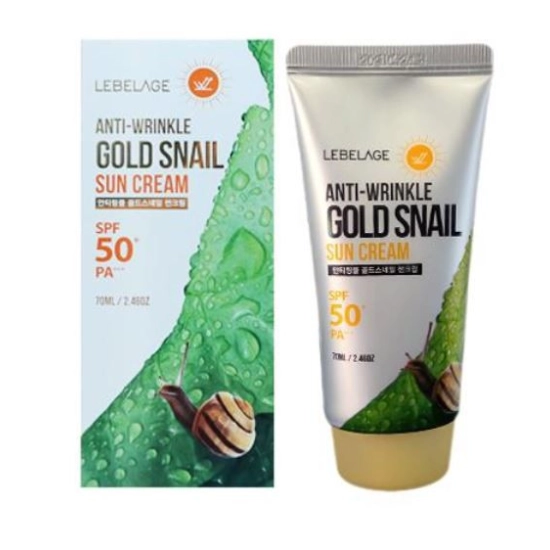 LEBELAGE Krem do twarzy SPF 50+ przeciwzmarszczkowy - Ślimak 70 ml