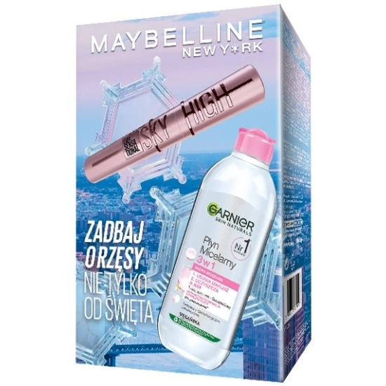 MAYBELLINE Zestaw prezentowy (tusz do rzęs SkyHigh + płyn micelarny 400ml)