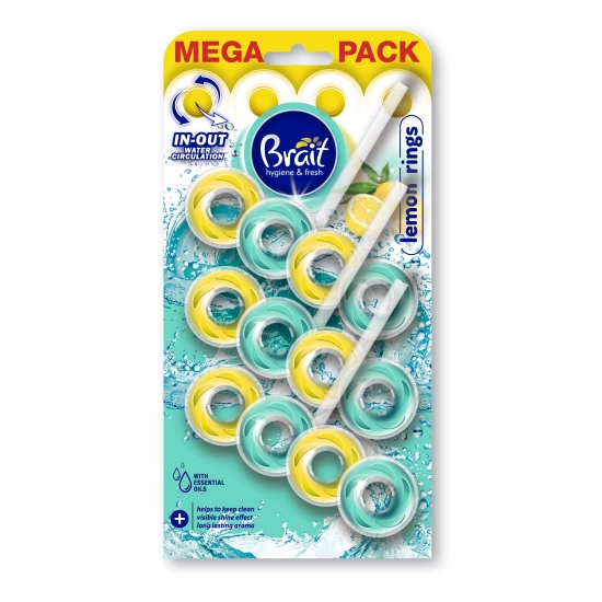 BRAIT Kostka do wc 2-faz Rings Lemon 3 x 40g