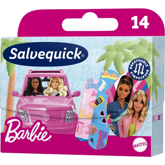 SALVEQUICK Plastry opatrunkowe dla dzieci - Barbie 1 op.-14 sztuk