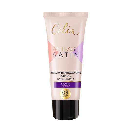 CELIA Anti-Age Satin Przeciwzmarszczkowy Podkład wypełniający nr 03 - Beżowy 30 ml
