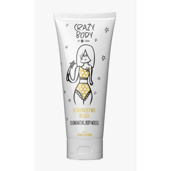 HISKIN Crazy Body Mus rozświetlający do ciała - PINA COLADA 250 ml
