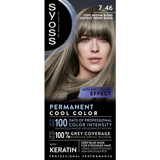 SYOSS Farba do włosów 7-46 Chłodny Średni Blond