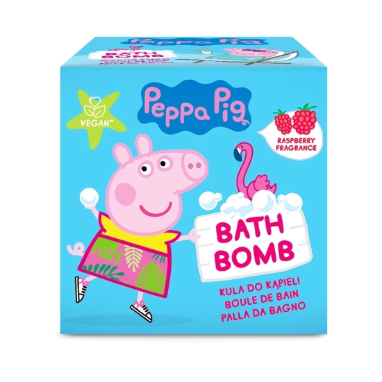 KIDS Świnka Peppa Kula musująca - malina 165 g