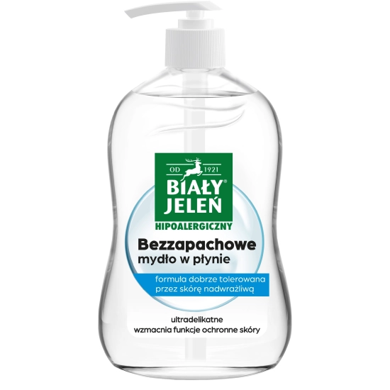 BIAŁY JELEŃ Mydło w płynie bezzapachowe hipoalergiczne 300 ml