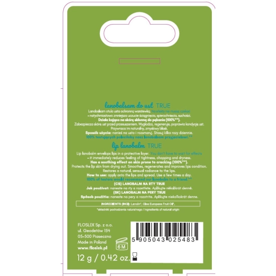 FLOSLEK Lanobalsam do ust True 12 g