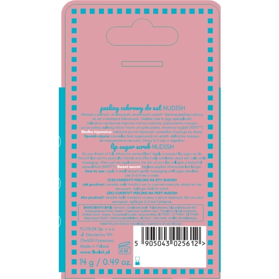 FLOSLEK Peeling cukrowy do ust Nudish 14 g