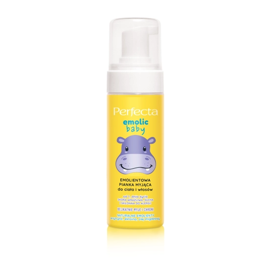 PERFECTA Emolic Baby Emolientowa Pianka myjąca do ciała i włosów 160 ml