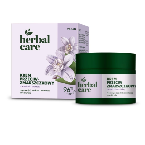 HERBAL CARE Vegan Krem przeciwzmarszczkowy z Bio-Retinolem i Orchideą dla cery dojrzałej - na dzień i noc 50 ml