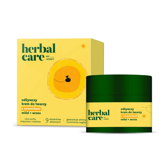 HERBAL CARE My Honey Odżywczy Krem do twarzy z ceramidami + miód i wrzos - do cery suchej,matowej i zmęczonej na dzień 50 ml