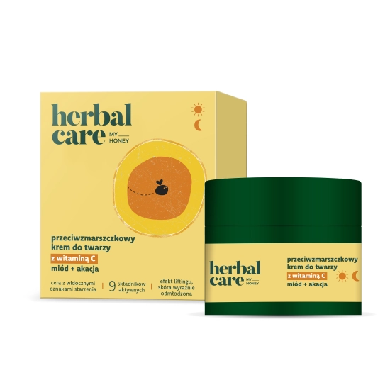 HERBAL CARE My Honey Przeciwzmarszczkowy Krem do twarzy z witaminą C + miód i akacja - do cery z widocznymi oznakami starzenia na dzień i noc 50 ml